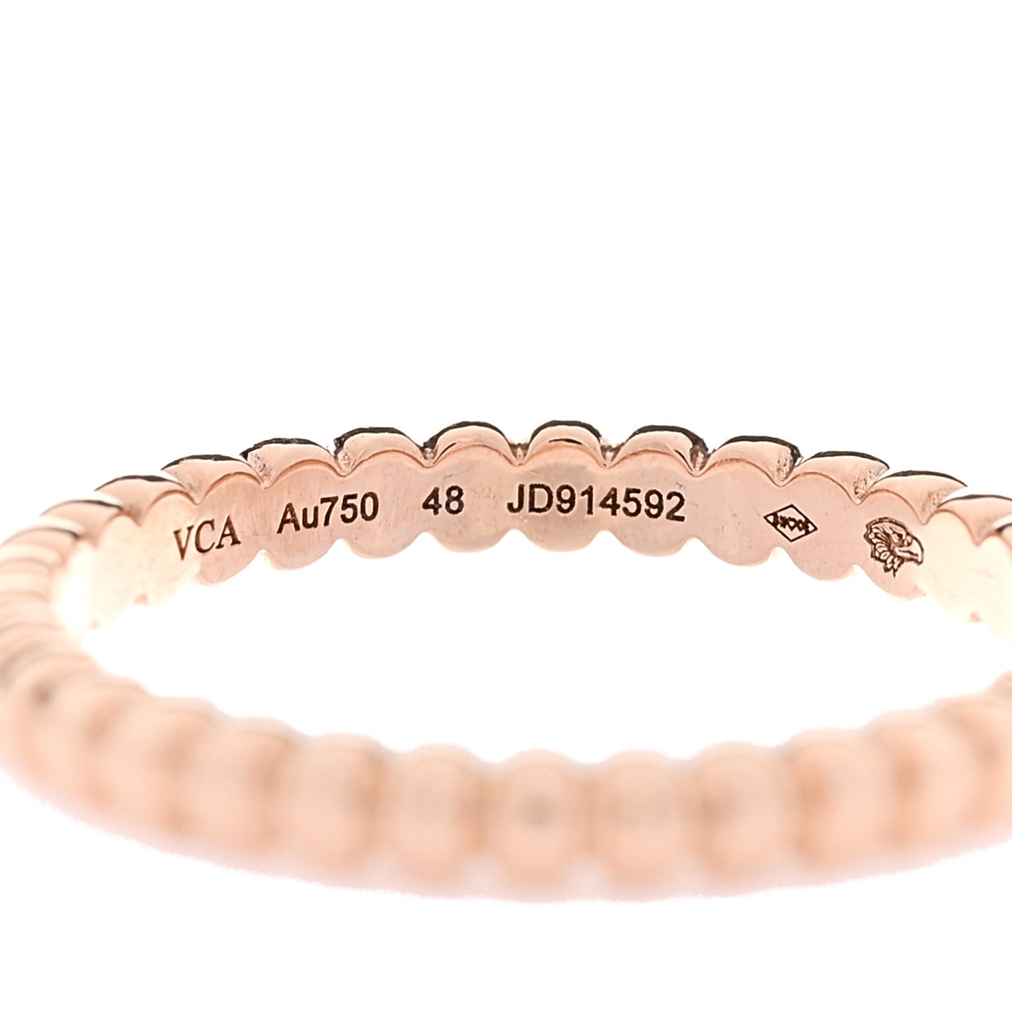 18K Rose Gold Small Perlee Ring 48 4.5