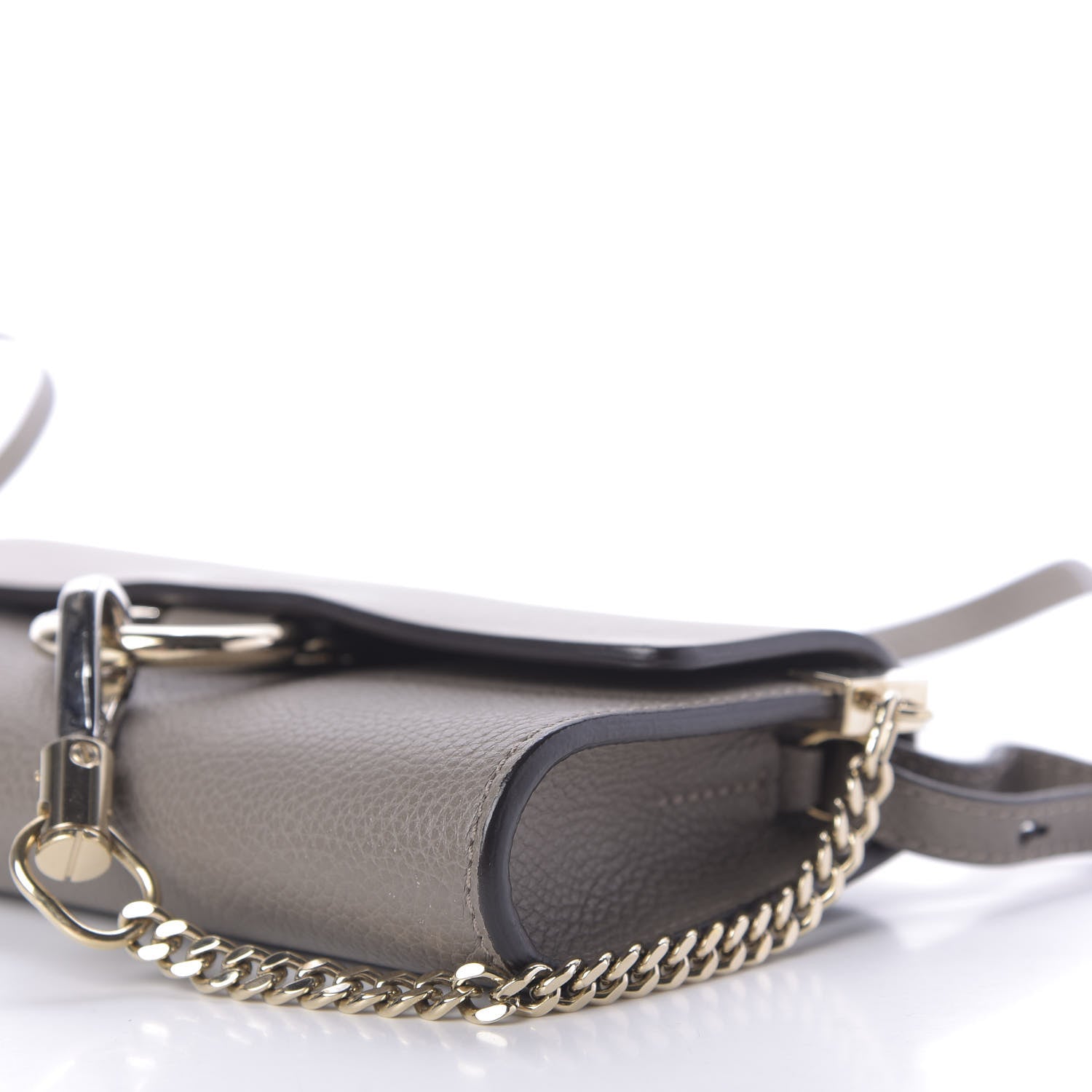 Chloe Grained Calfskin Lambskin Mini Faye Shoulder Bag Motty Grey 7 of 11