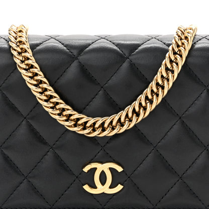 Chanel Lambskin Resin Quilted Mini Wallet On Chain WOC Black 9 of 12
