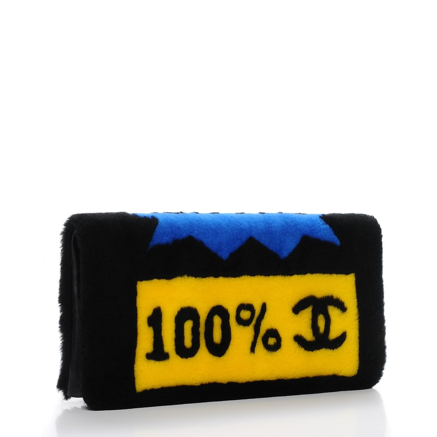 Shearling Lambskin 100% Clutch Black