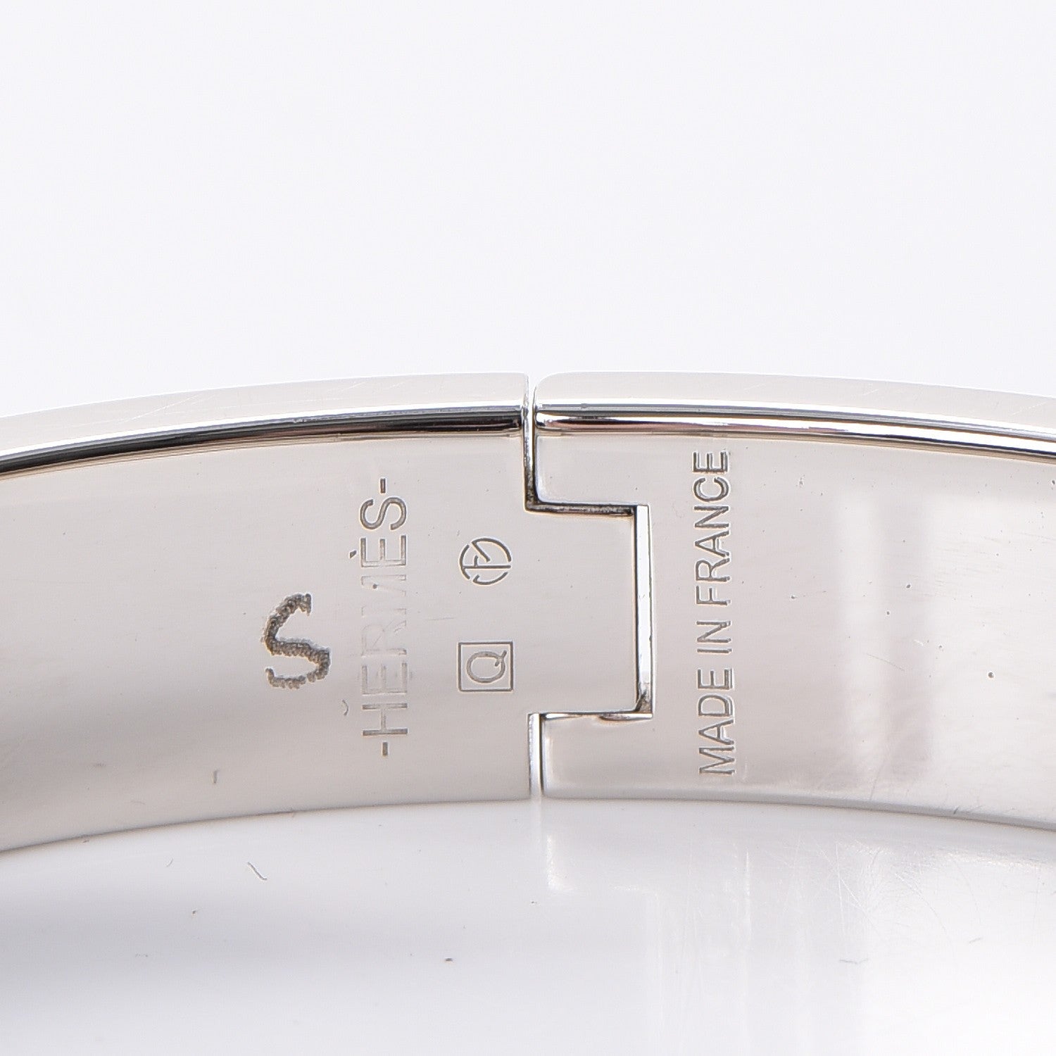 Hermes Enamel Narrow Clic Clac H Bracelet PM Mango 4 of 4