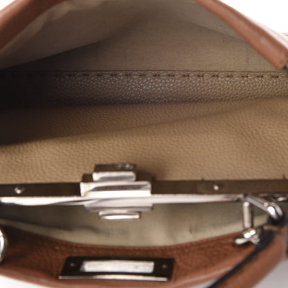 Fendi Cuoio Romano Selleria Bi-Color Medium Peekaboo Iconic Satchel Mou Deserto 7 of 15