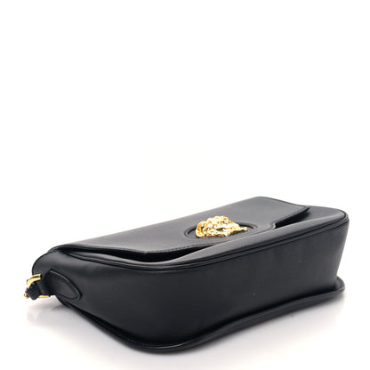 Versace Grained Calfskin La Medusa Flap Shoulder Bag Black 4 of 8
