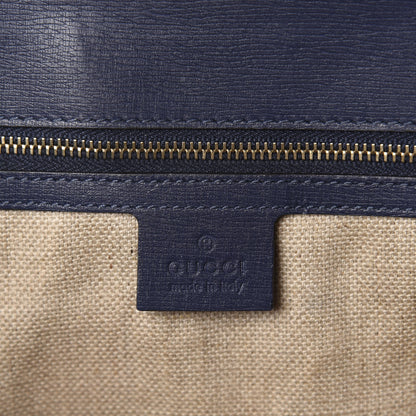 Gucci Calfskin Bamboo Bullet Top Handle Bag Uniform Blue 10 of 12