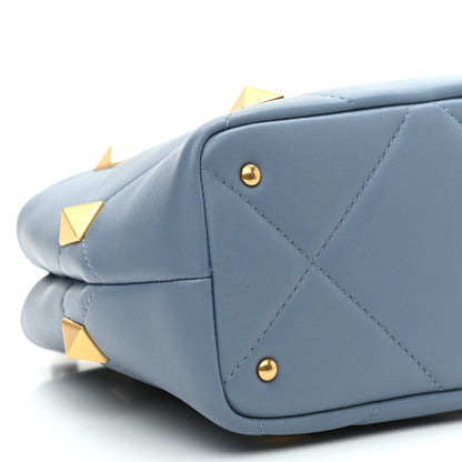 Valentino Garavani Nappa Small Roman Stud The Handle Bag Niagara 7 of 8