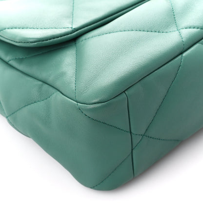 Chanel Lambskin Quilted Large Chanel 19 Flap Dark Green 8 of 9