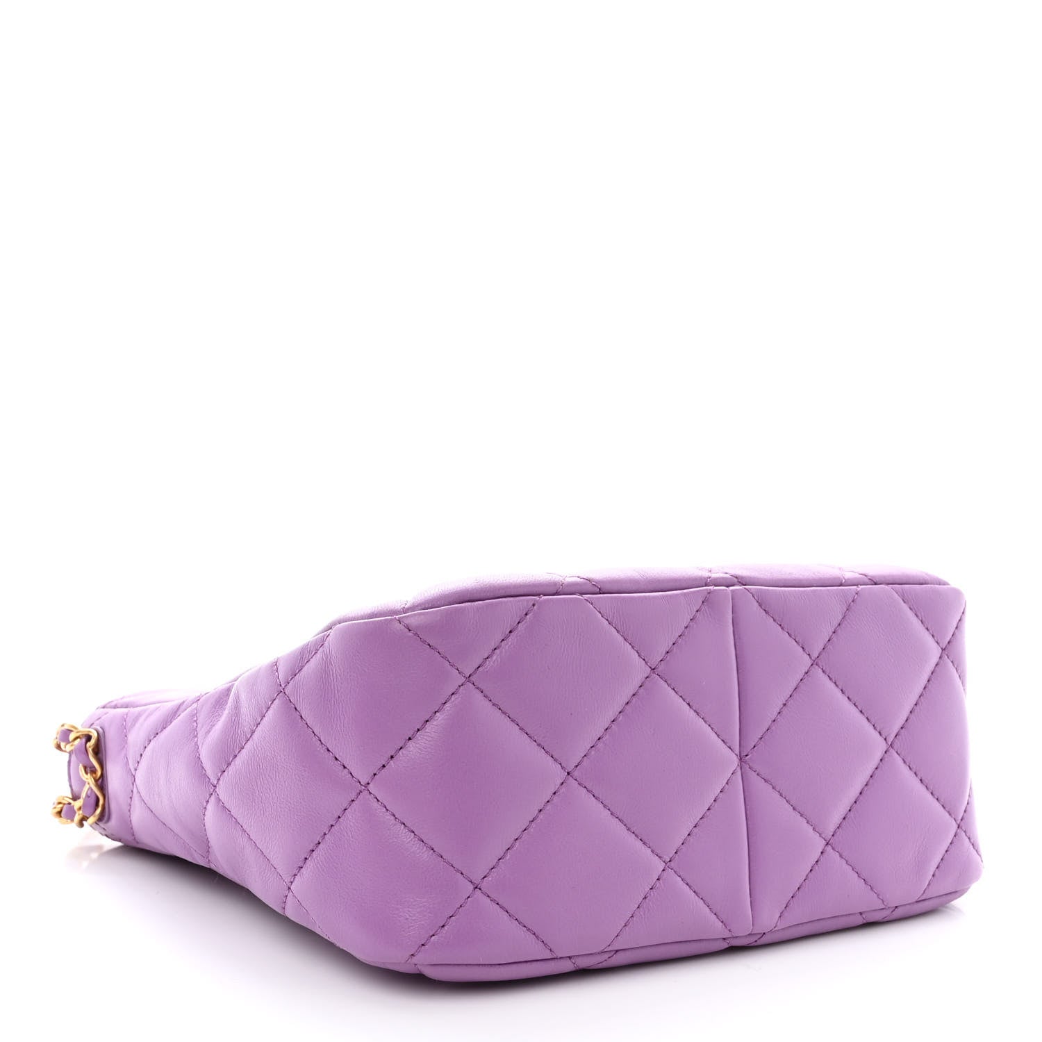 Chanel Lambskin Quilted Small Pick Me Up Hobo Purple 4 of 11
