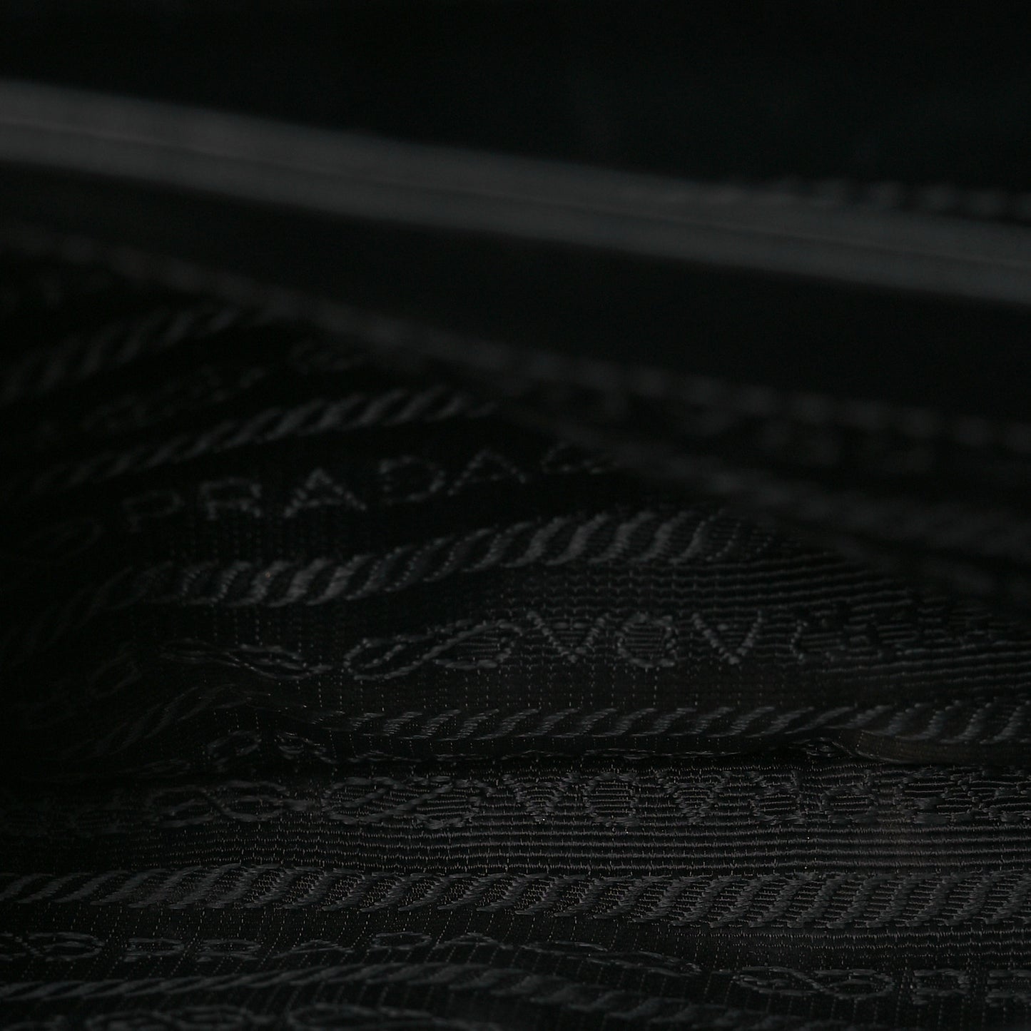 Saffiano Tessuto Nylon Chain Shoulder Bag Black