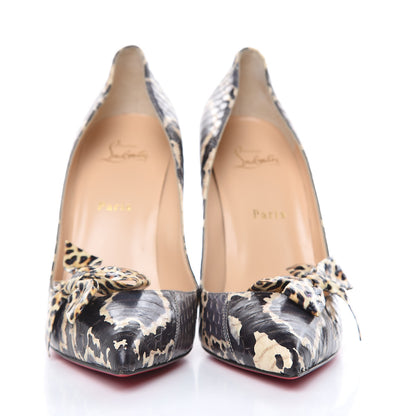 Christian Louboutin Ayers Watersnake Madame Menodo 100 Pumps 41.5 Black Gold 2 of 8
