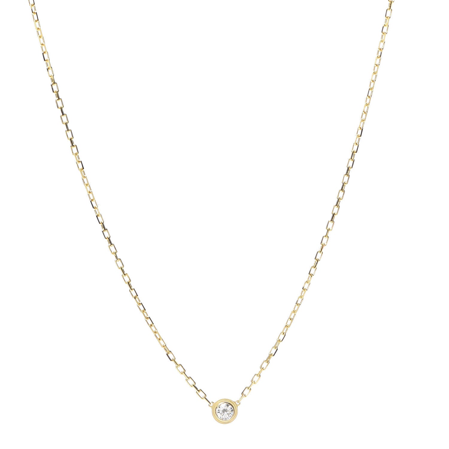 Cartier 18K Yellow Gold Diamond SM D'Amour Pendant Necklace 1 of 6