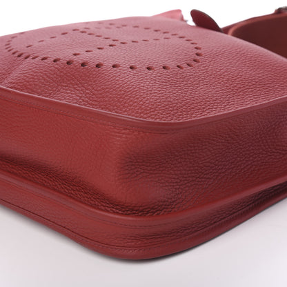 Hermes Taurillon Clemence Evelyne III PM Rouge Garance 8 of 8
