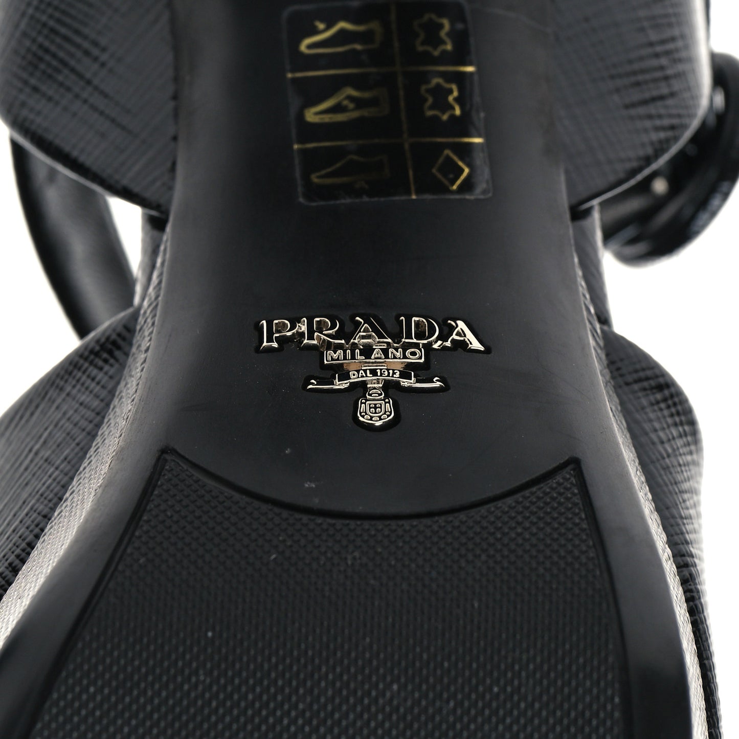 Vernice Saffiano Embossed Crisscross Platform 20/65mm Sandals 37 Black