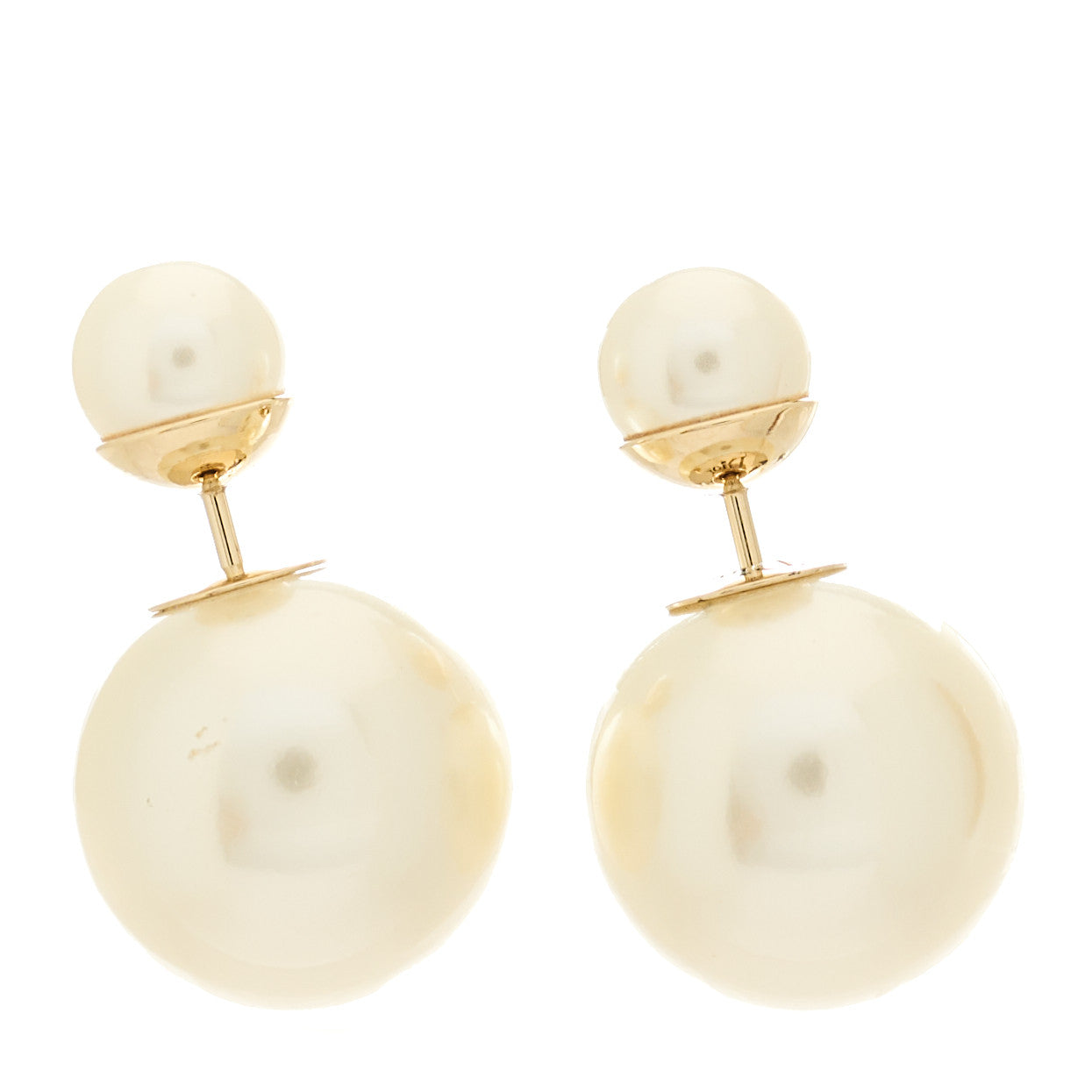 Christian Dior Pearl Mise En Dior Tribal Earrings Gold 1 of 5