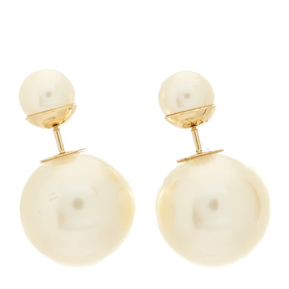 Christian Dior Pearl Mise En Dior Tribal Earrings Gold 1 of 5