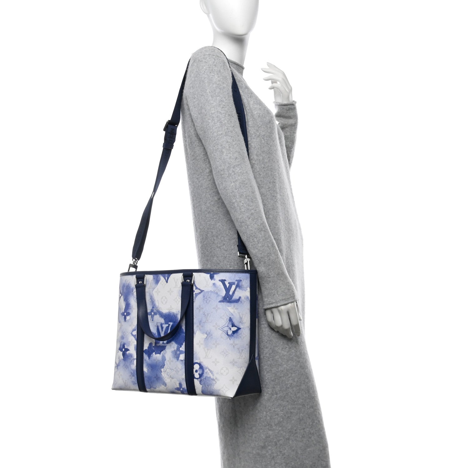 Louis Vuitton Monogram Watercolor Weekend Tote PM Blue 2 of 9