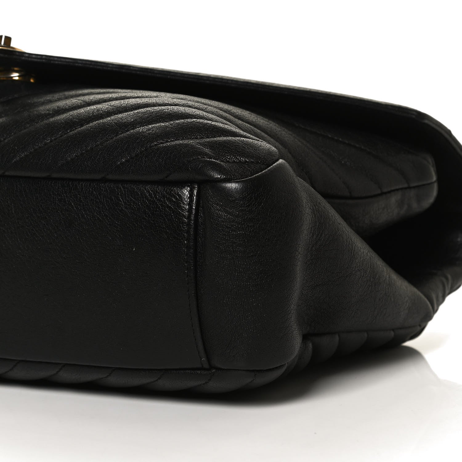 Saint Laurent Sheepskin Matelasse Chevron Monogram Large College Satchel Black 12 of 12