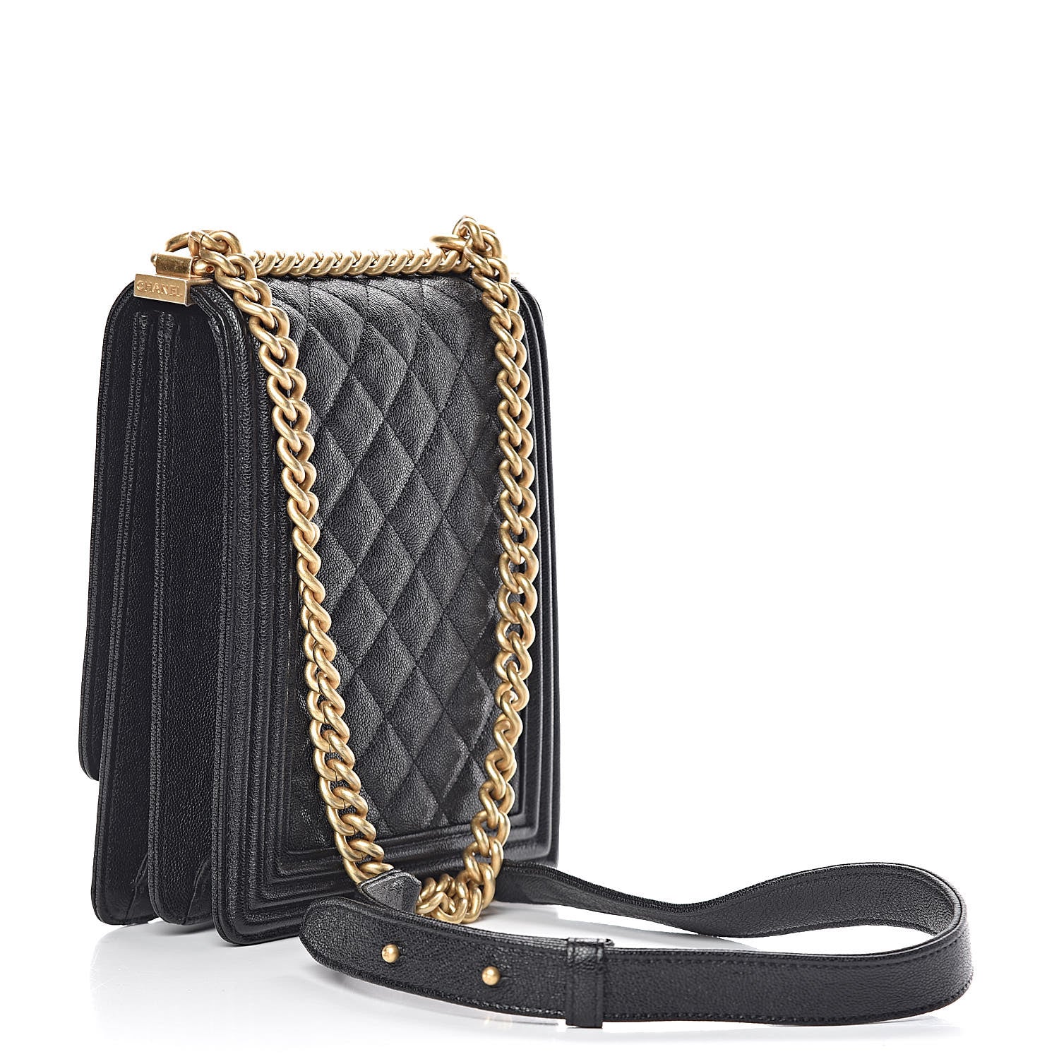 Chanel Caviar Quilted North South Boy Flap Black 3 of 10