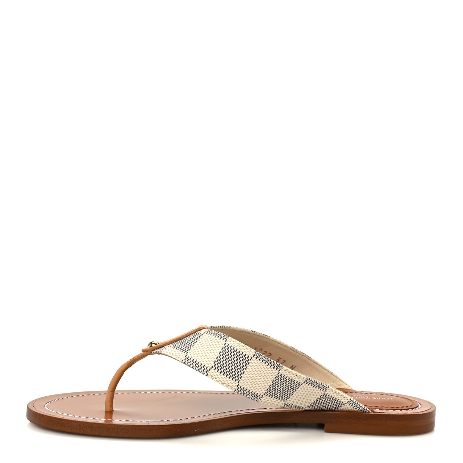Louis Vuitton Damier Azur Sunny Flat Thong Sandals 37 1 of 8
