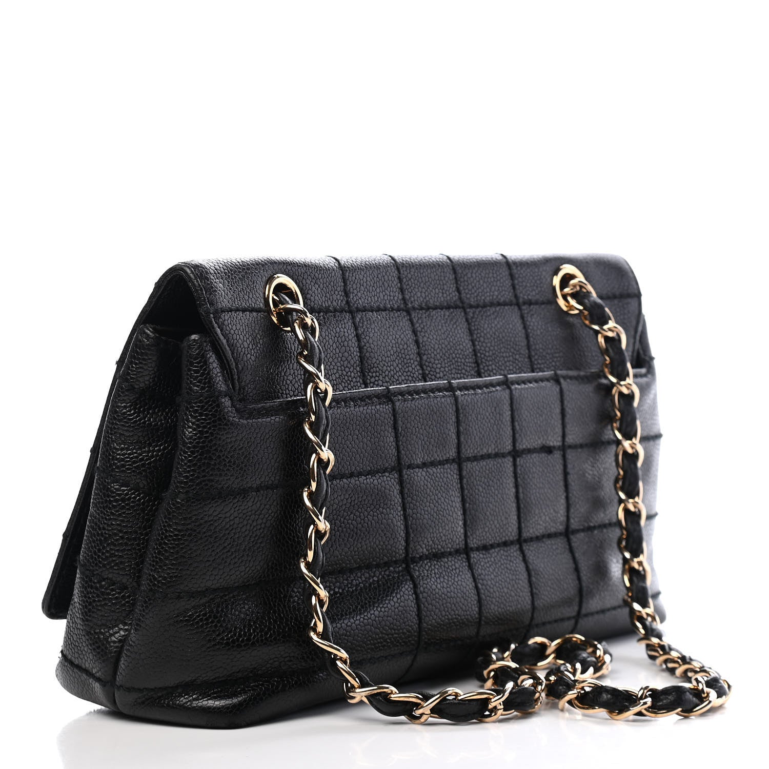 Chanel Caviar Square Stitched Small Flap Black 2 of 7
