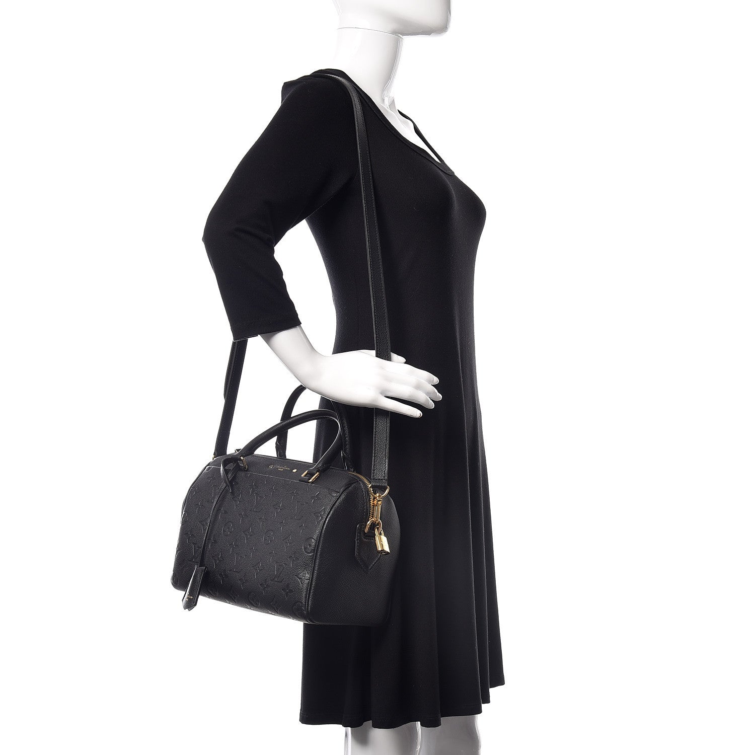 Louis Vuitton Empreinte Speedy Bandouliere 25 NM Black 2 of 9
