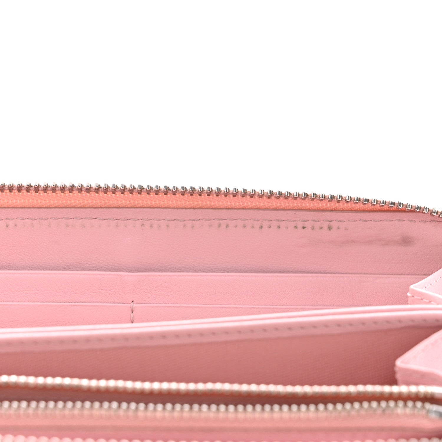 Christian Dior Patent Cannage Lady Dior Continental Zip Wallet Pink 9 of 15