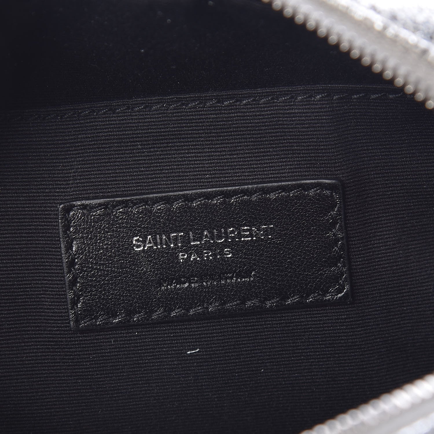 Saint Laurent Metallic Lambskin Monogram Lou Belt Bag Argento 6 of 9