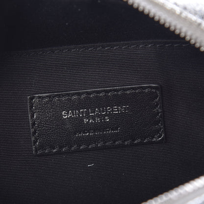 Saint Laurent Metallic Lambskin Monogram Lou Belt Bag Argento 6 of 9
