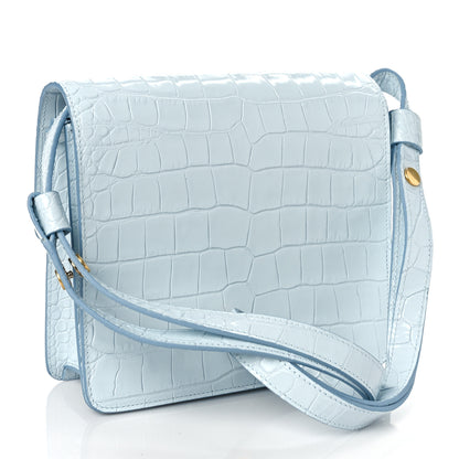 Proenza Schouler Calfskin Crocodile Embossed Dia Day Bag Pale Blue 2 of 6