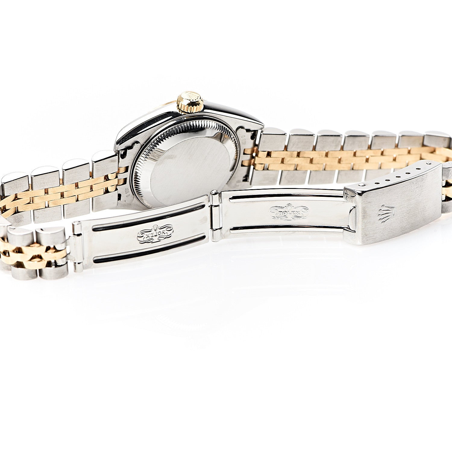 Rolex Stainless Steel 18K Yellow Gold Diamond 26mm Oyster Perpetual Datejust Watch Silver 79173 5 of 5