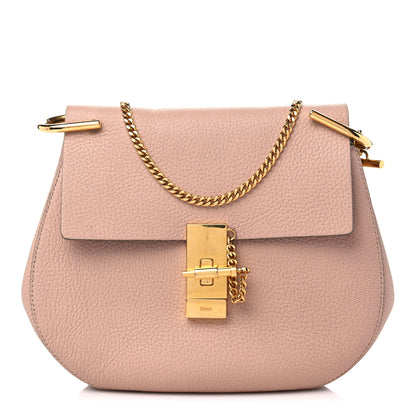 Chloe Grained Lambskin Mini Drew Shoulder Bag Cement Pink 1 of 8