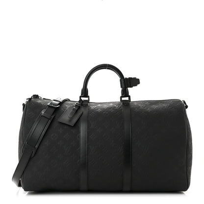Louis Vuitton Taurillon Monogram Keepall Bandouliere 50 Black 1 of 9