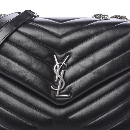 Saint Laurent Calfskin Y Quilted Monogram Medium Loulou Chain Satchel Black 9 of 9