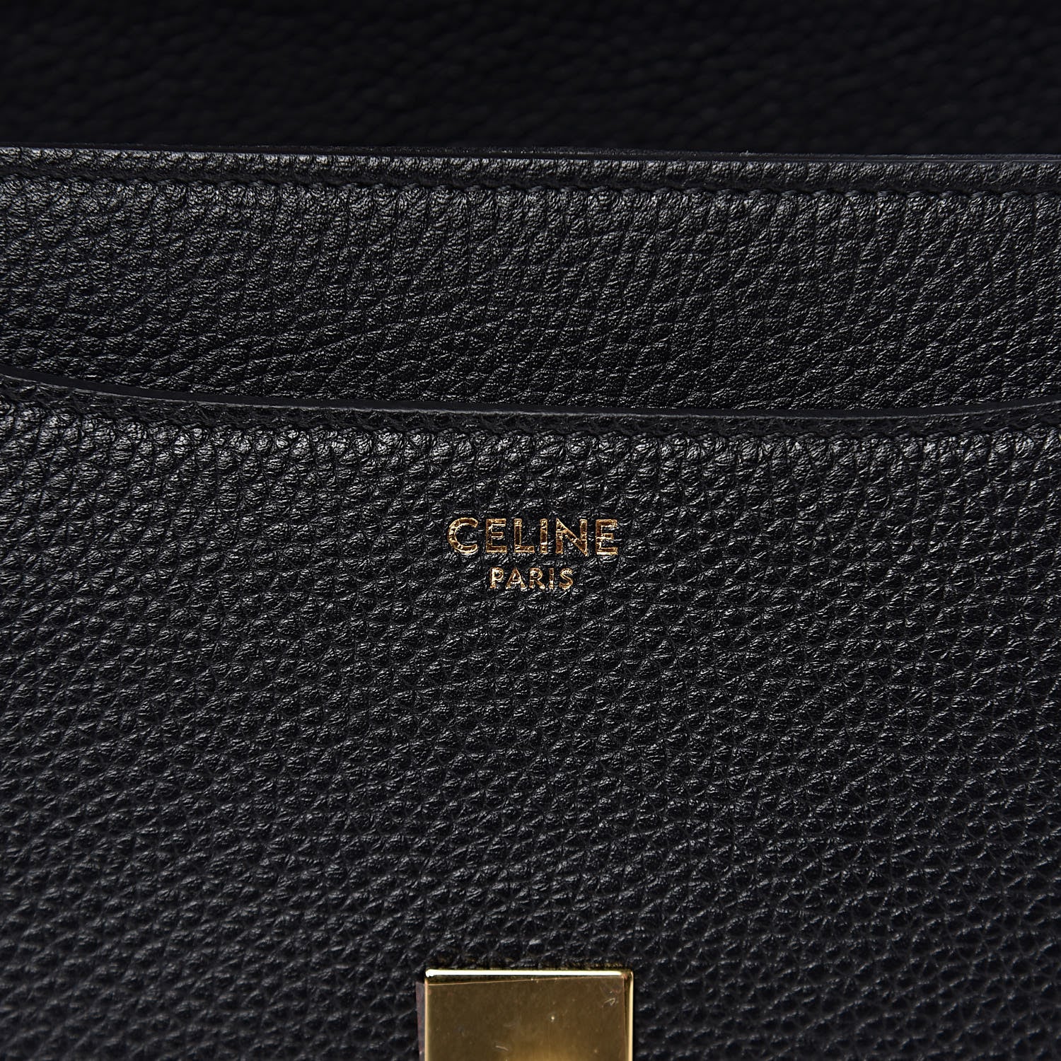 Celine Grained Calfskin Small 16 Top Handle Bag Black 6 of 9