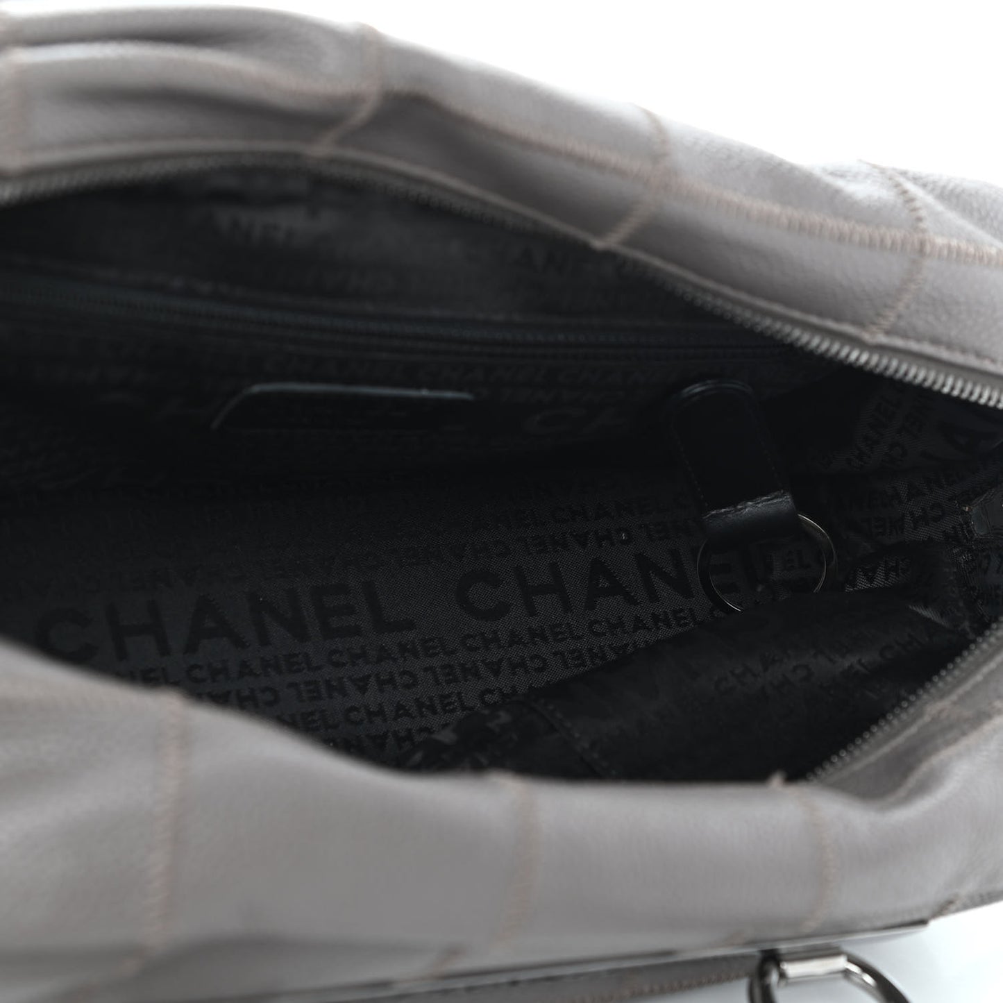 Caviar Square Stitched Bowler Grey