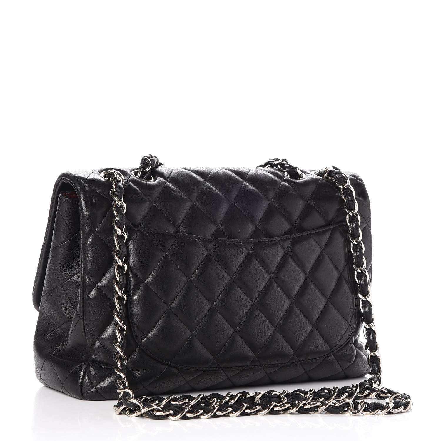 Chanel Lambskin Quilted Jumbo Single Flap Black 3 of 7