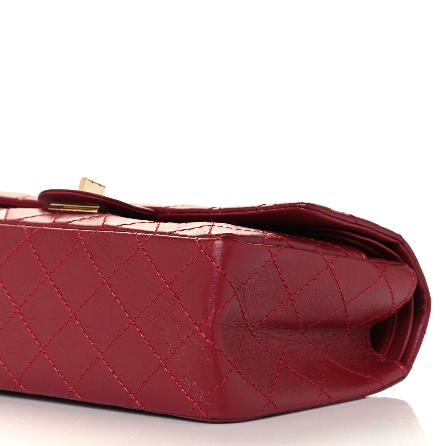 Aged Calfskin Quilted 2.55 Reissue 225 Flap Red