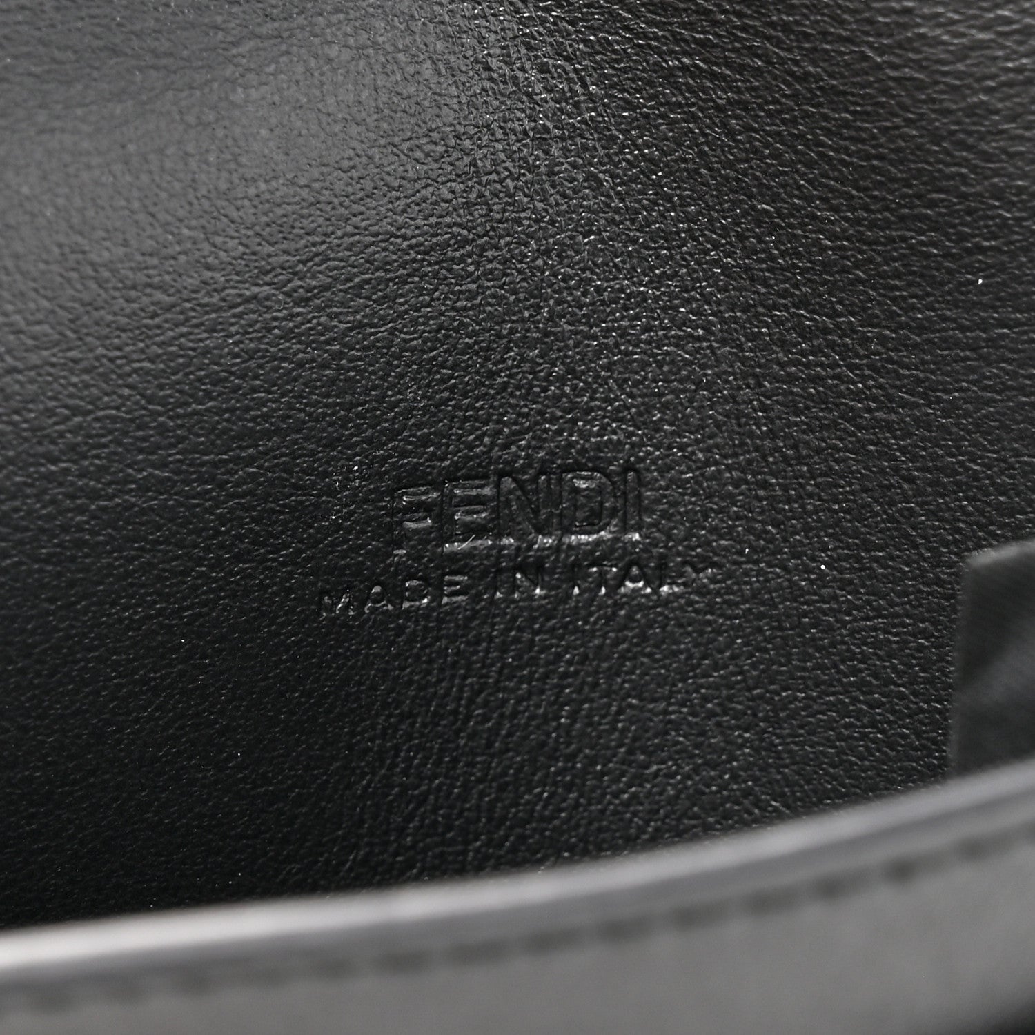 Fendi Vitello Liberty Studded Fold Over Card Holder Black 6 of 9