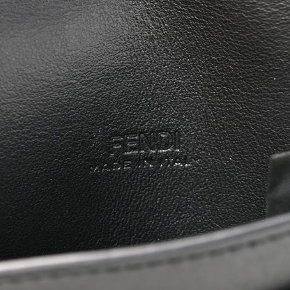 Fendi Vitello Liberty Studded Fold Over Card Holder Black 6 of 9