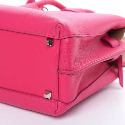 MCM Grained Calfskin Medium Milla Tote Beetroot Pink 10 of 16