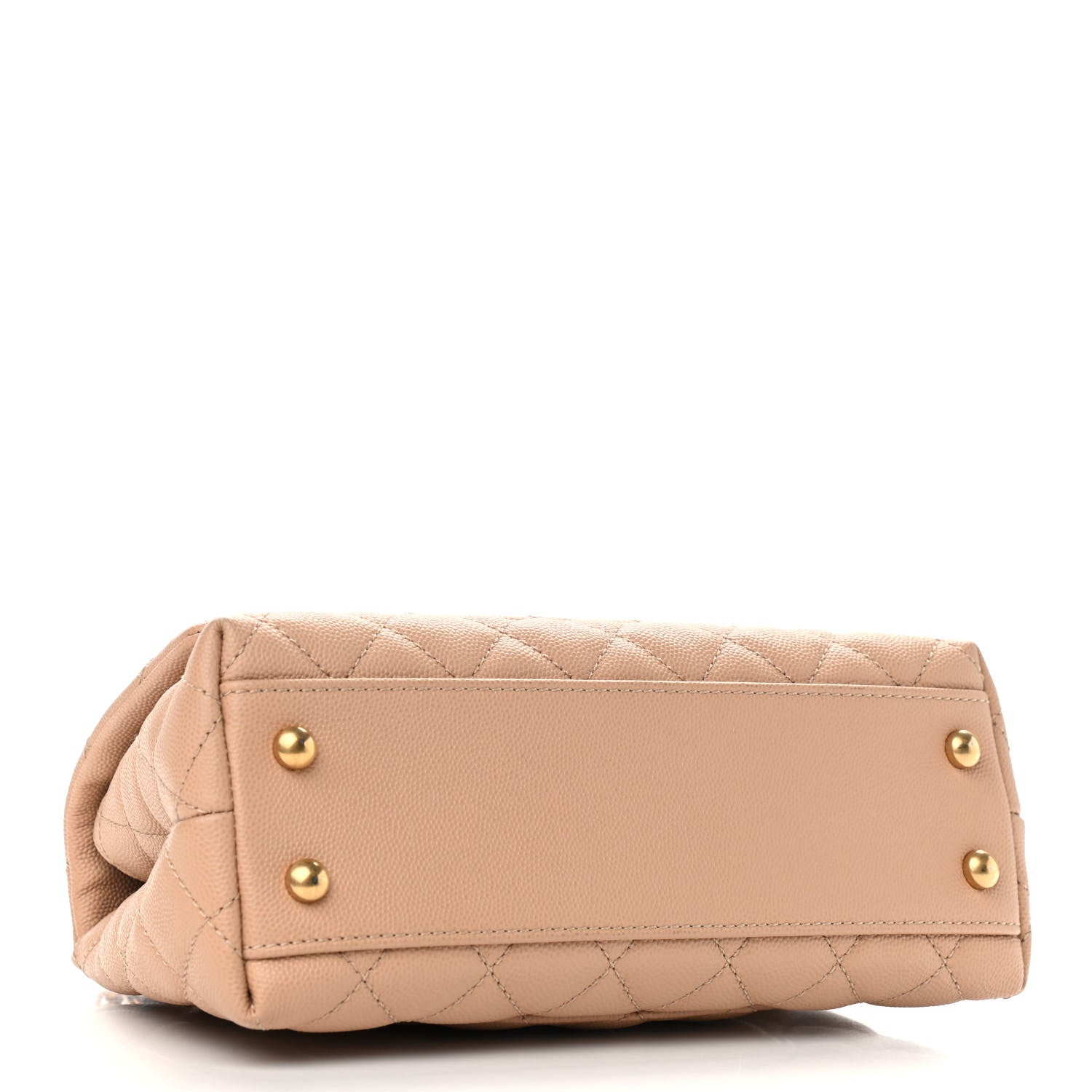Chanel Caviar Lizard Embossed Quilted Mini Coco Handle Flap Beige 4 of 9