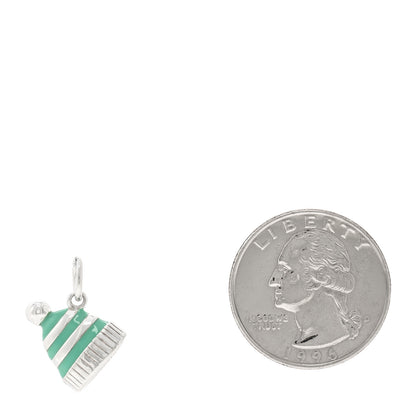 Tiffany Sterling Silver Enamel Winter Hat Charm Blue 2 of 3