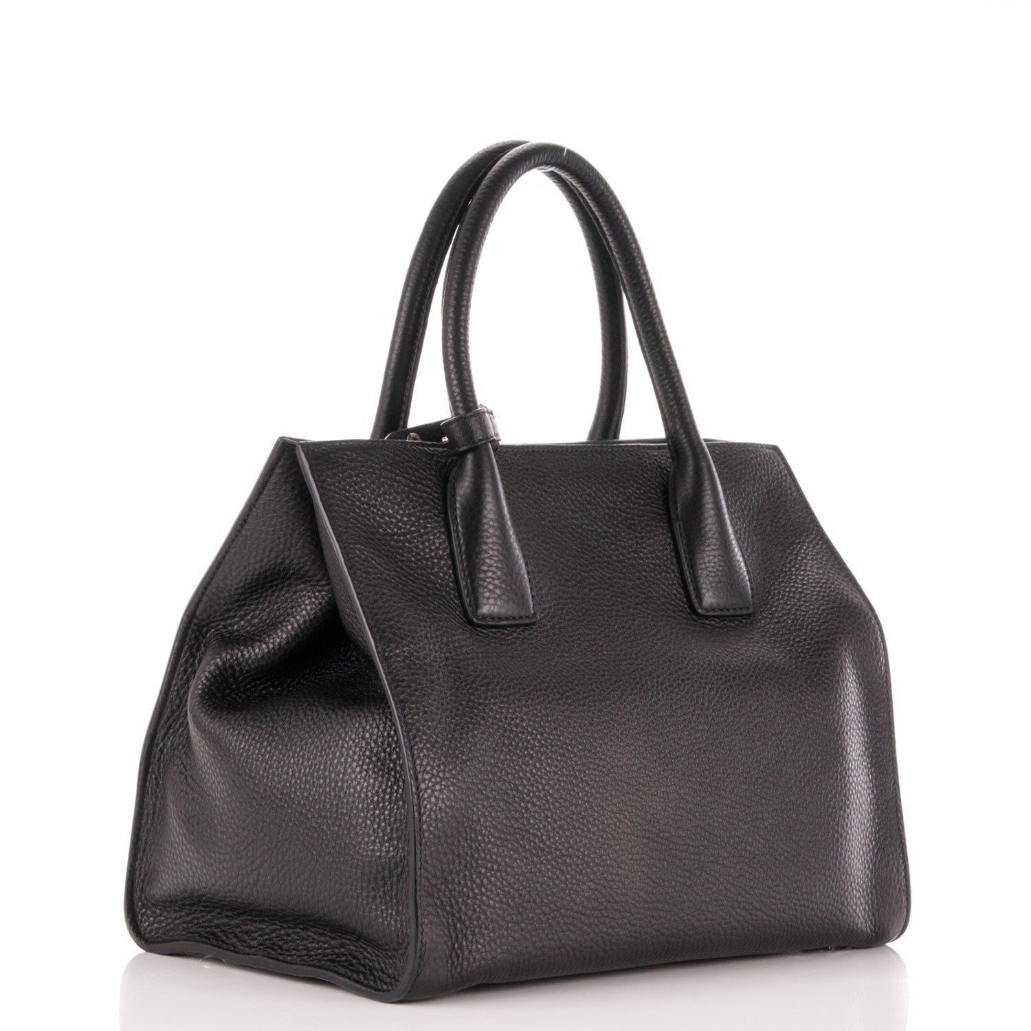 Prada Vitello Daino Tote Nero Black 3 of 9