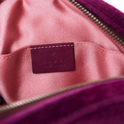 Gucci Velvet Matelasse GG Marmont Belt Bag 75 30 Fuchsia Violet Cyclamen 9 of 11
