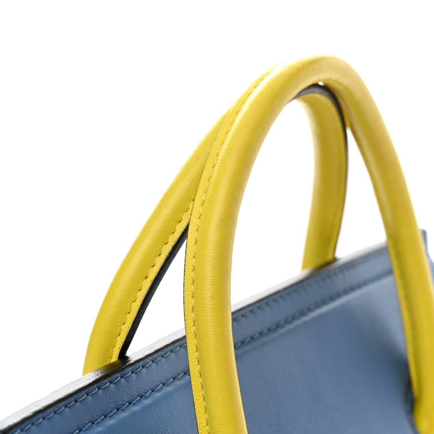 Calfskin Medium Palazzo Empire Bag Blue Pink Yellow