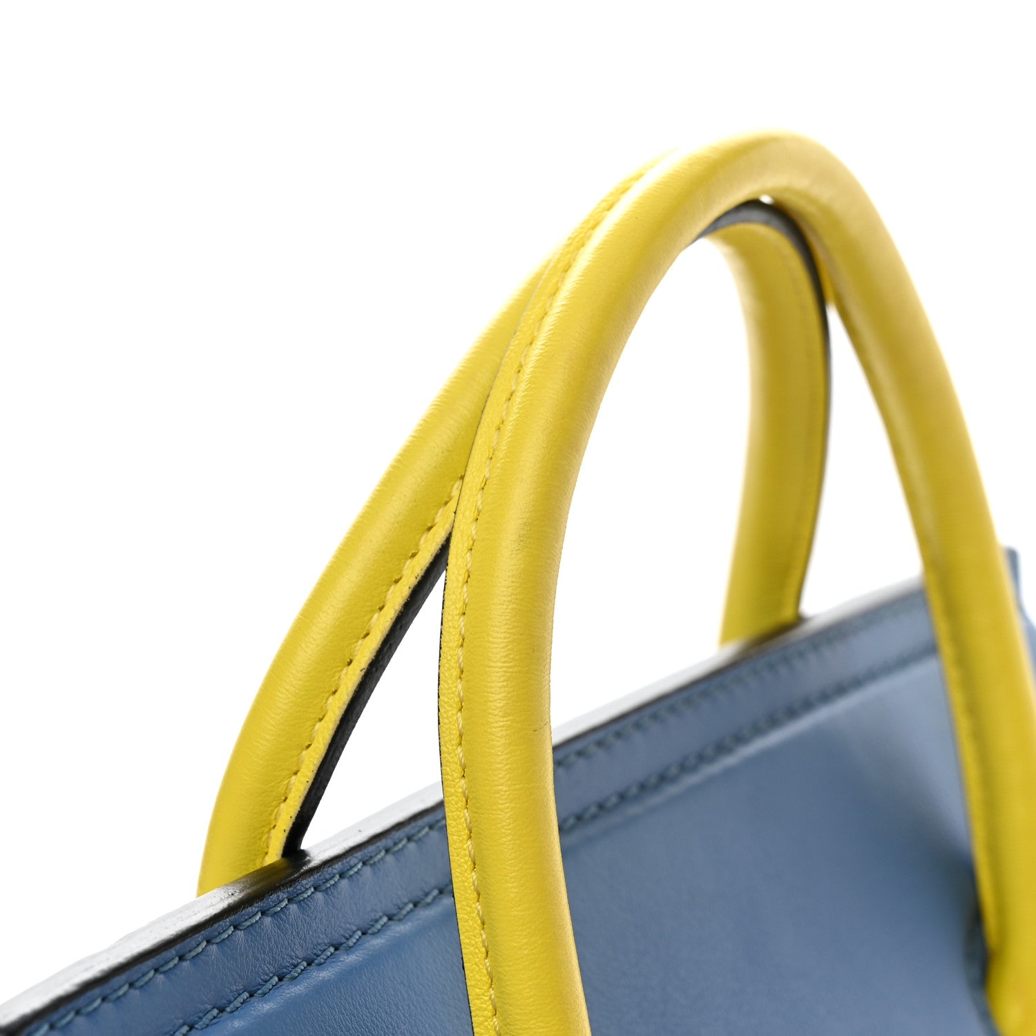 Versace Calfskin Medium Palazzo Empire Bag Blue Pink Yellow 10 of 17