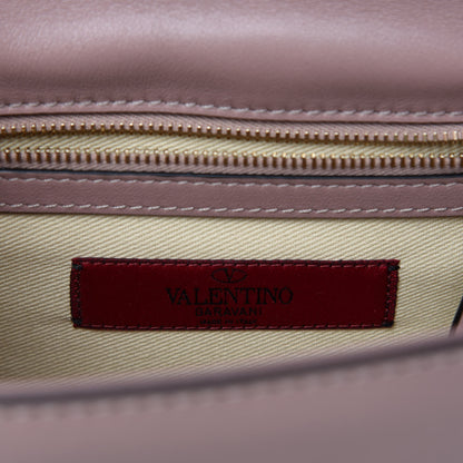 Valentino Garavani Vitello Small Glam Lock Rockstud Flap Poudre 10 of 12