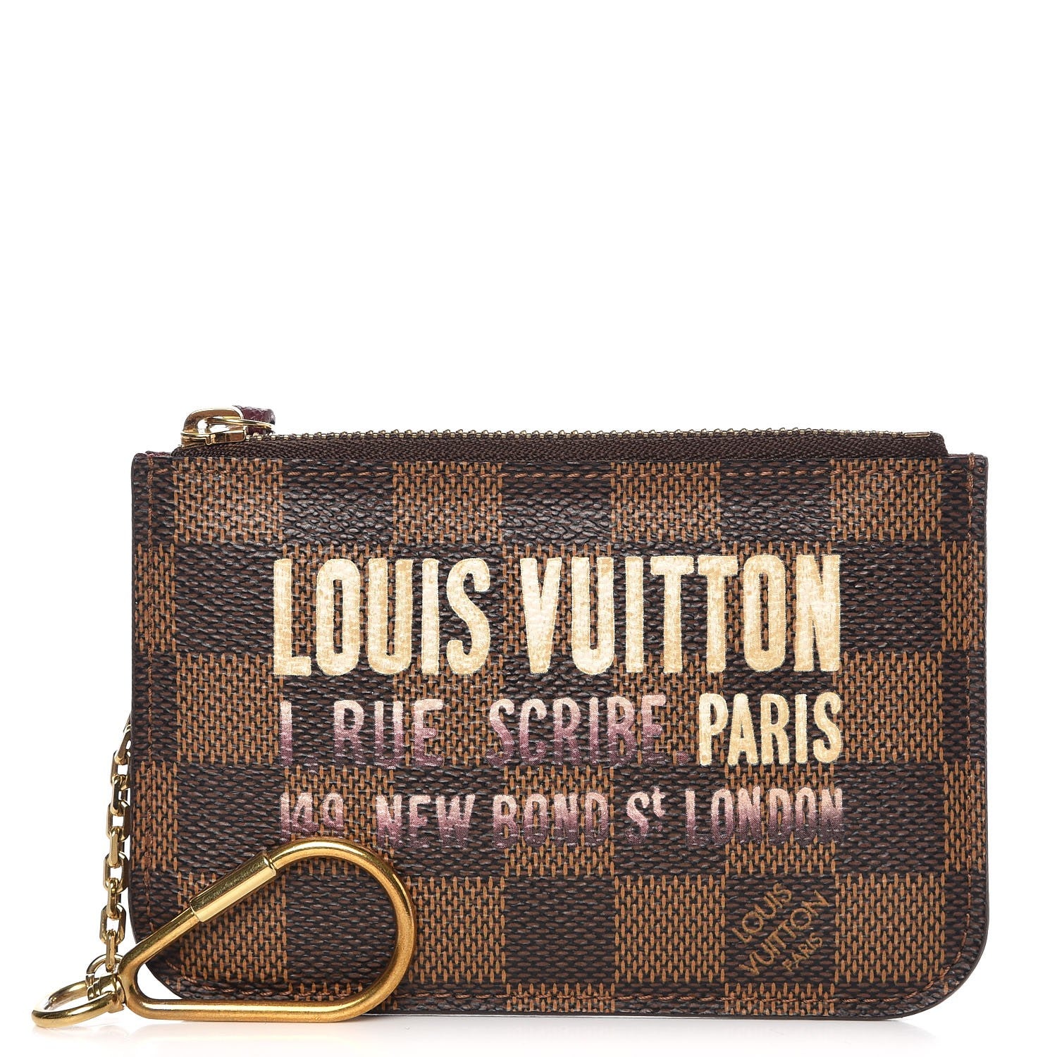 Louis Vuitton Damier Ebene Scribe Affiche Key Pouch 1 of 7