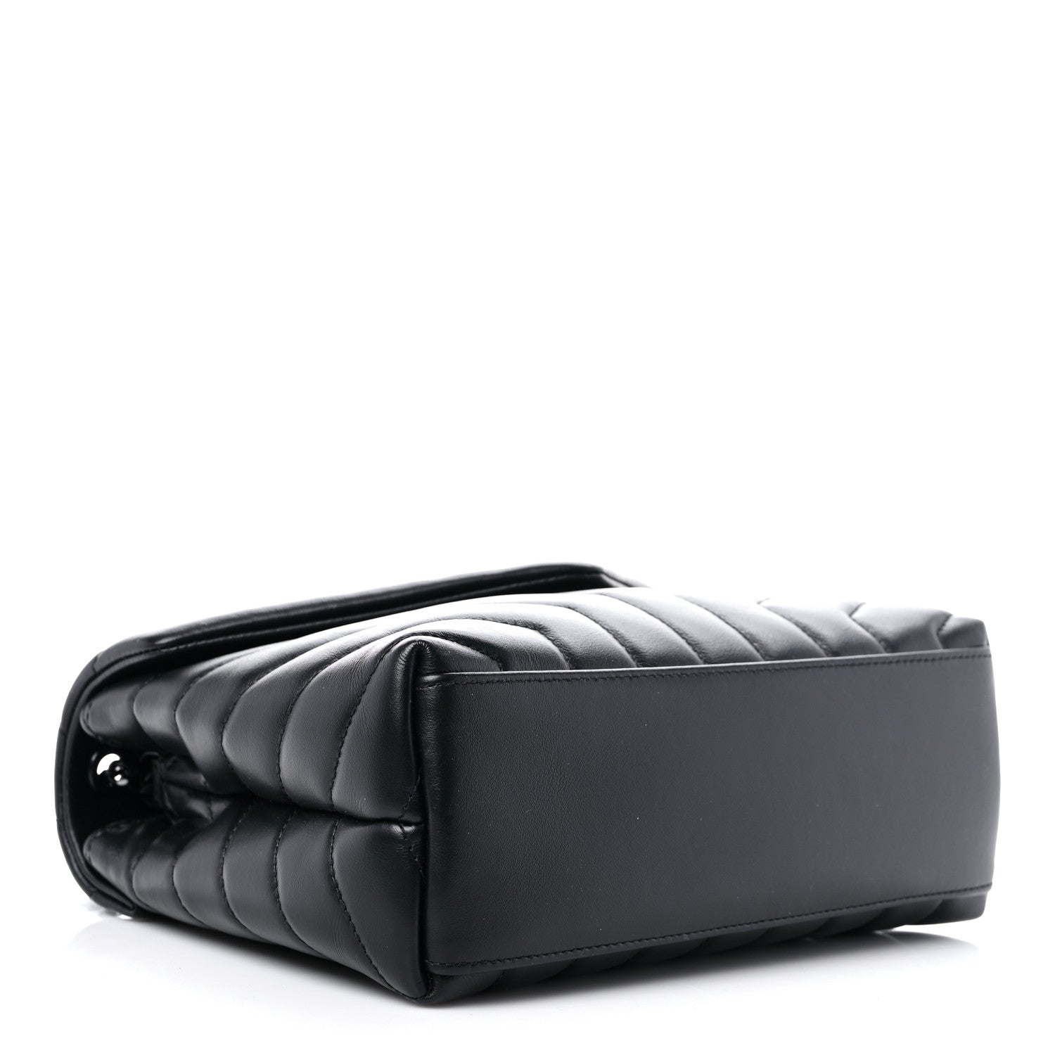 Saint Laurent Calfskin Y Quilted Monogram Monochrome Small Loulou Chain Satchel Black 4 of 9