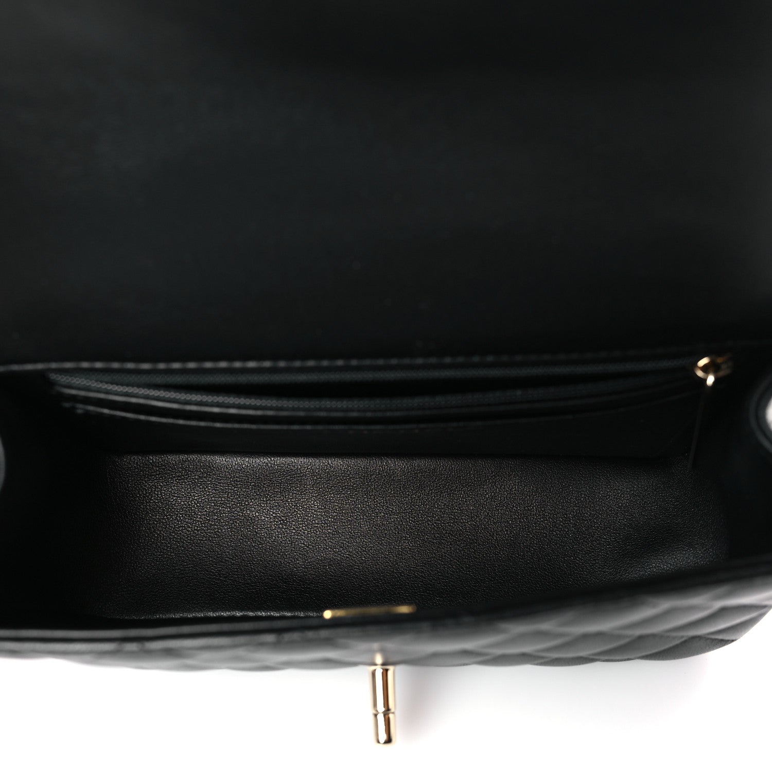 Chanel Lambskin Quilted Mini Top Handle Rectangular Flap Black 5 of 9
