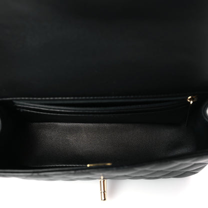 Chanel Lambskin Quilted Mini Top Handle Rectangular Flap Black 5 of 9